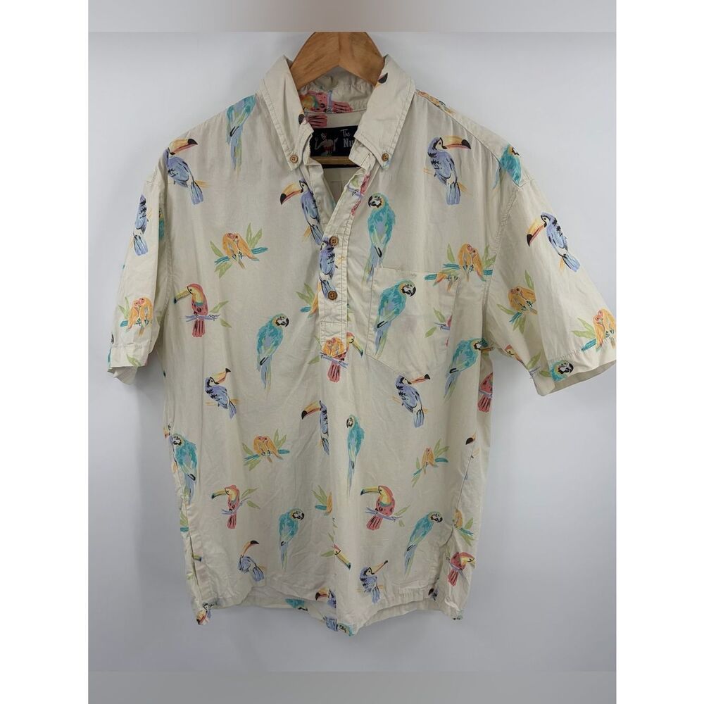 Chubbies the dude where’s macaw off white popover polo shirt men’s M vacation